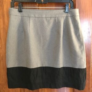 Gray and Black Knee-Length Skirt